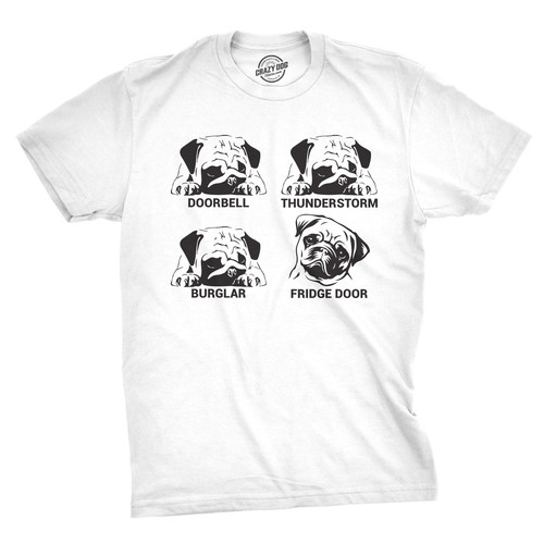 Mens pug faces - pug, funny